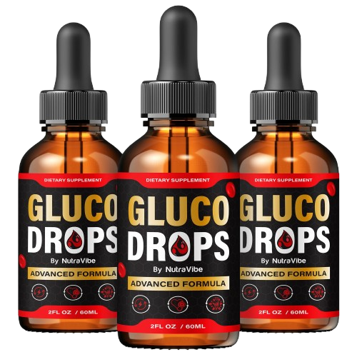 Gluco Drops Supplement Bottles